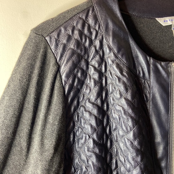 PETER NYGARD Textured Faux Leather Mixed Media Jacket - Picture 6 of 12